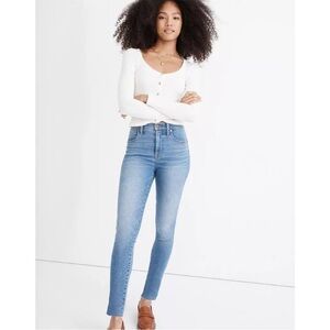 Madewell 10” High-Rise Skinny Jeans in Ainsworth Wash: Raw-Hem Edition